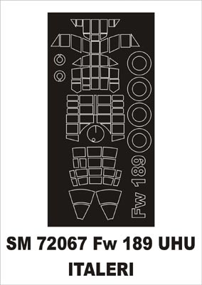 モンテックス SM72067 1/72 Fw-189 ウーフー(イタレリ用) ミニマスク