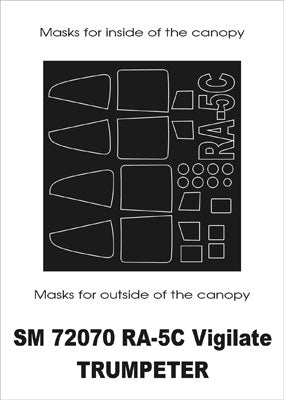 モンテックス SM72070 1/72 RA-5C ヴィジランティ(トランぺッター用) ミニマスク