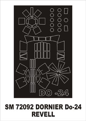 モンテックス SM72092 1/72 Do-24(レベル用) ミニマスク