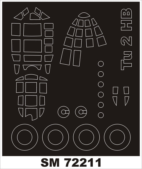 モンテックス SM72211 1/72 Tu-2(ホビーボス用) ミニマスク