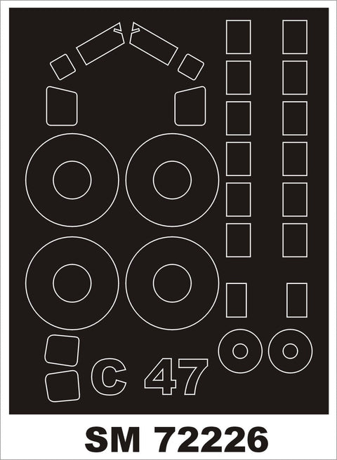 モンテックス SM72226 1/72 C-47 ダコタ(エアフィックス用) ミニマスク