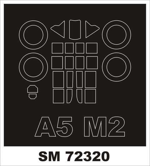 モンテックス SM72320 1/72 A5M-2B 日本海軍九六式艦上戦闘機(クリアープロップモデル用) ミニマスク