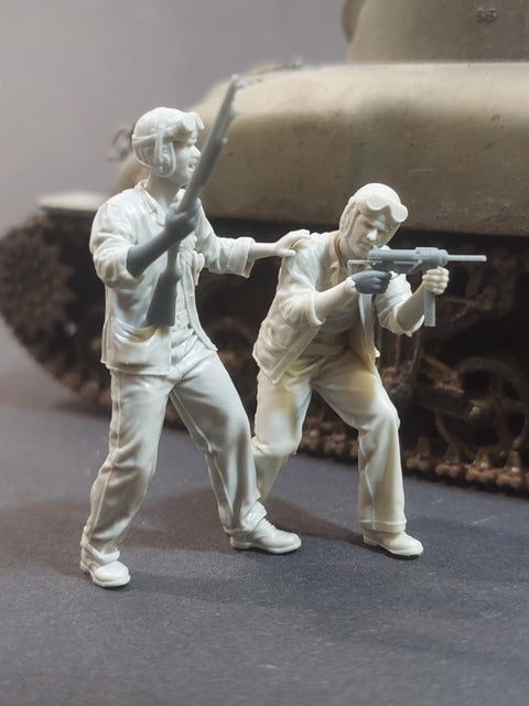 パンツァーアート FI35-207 1/35 WWIIアメリカ 海兵隊戦車兵 近接戦闘 2体セット