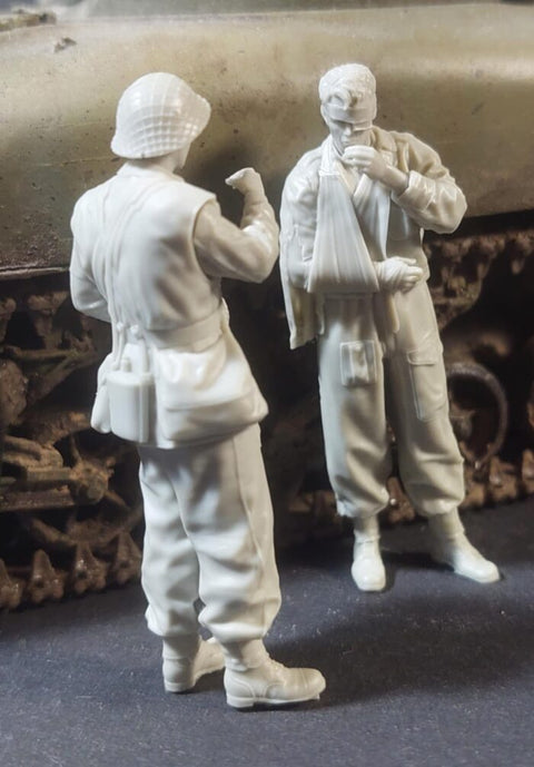パンツァーアート FI35-228 1/35 WWIIイギリス 負傷兵&衛生兵 2体セット