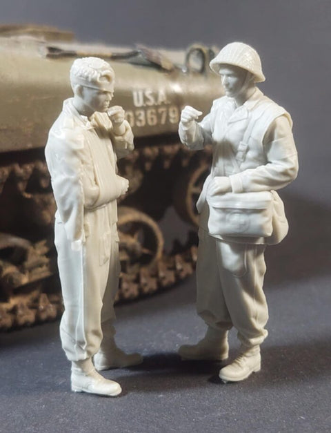 パンツァーアート FI35-228 1/35 WWIIイギリス 負傷兵&衛生兵 2体セット