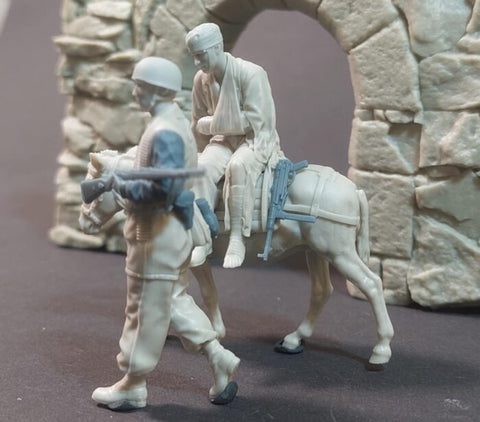 パンツァーアート FI35-243 1/35 WWIIドイツ 負傷した降下猟兵セット