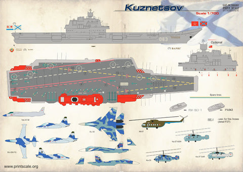 プリントスケール 700-001 1/700 クズネツォフ