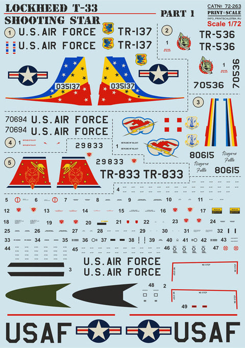 プリントスケール 72-263 1/72 ロッキード T-33A シューティングスター Part 1