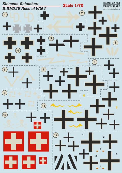 プリントスケール 72-264 1/72 ジーメンス・シュッケルト D.III