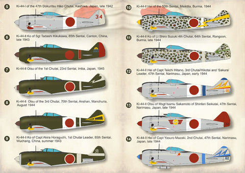 プリントスケール 72-276 1/72 中島 キ44 二式戦闘機 鐘馗 Part 2