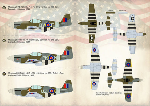 プリントスケール 72-286 1/72 V-1 フライングボンバーエース P-51 マスタング