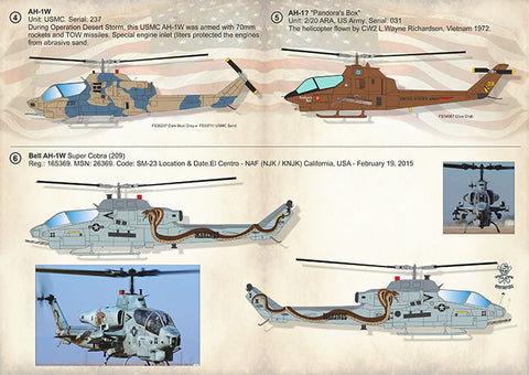 プリントスケール 72-290 1/72 ベル AH-1 コブラ コンプリートセット