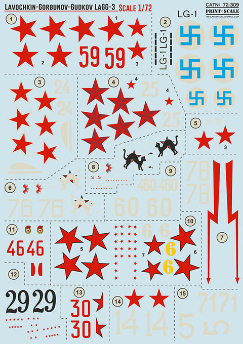 プリントスケール 72-309 1/72 LaGG-3