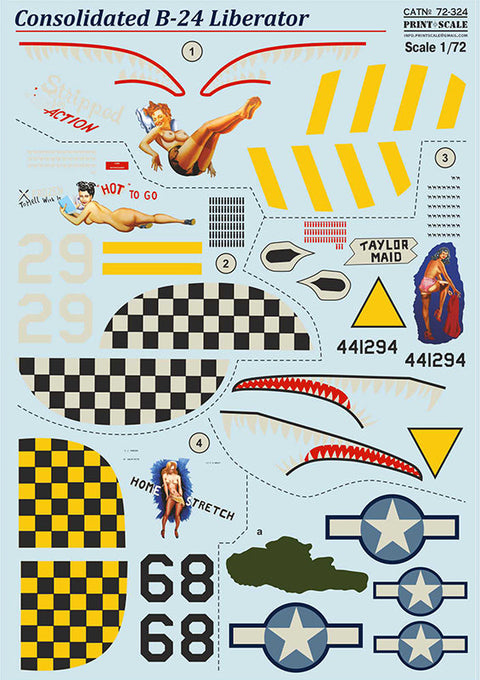プリントスケール 72-324 1/72 B-24 リベレーター Part 2 コンプリートセット
