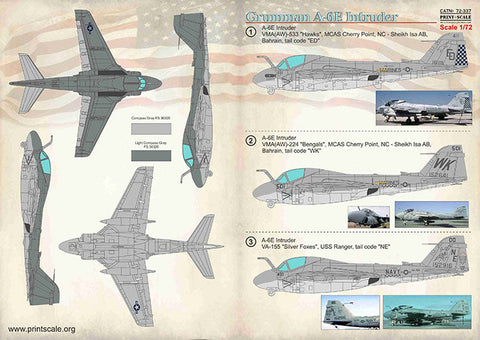 プリントスケール 72-337 1/72 グラマン A-6 イントルーダー