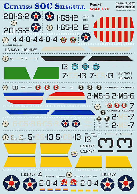 プリントスケール 72-357 1/72 カーチス SOC シーガル Part2