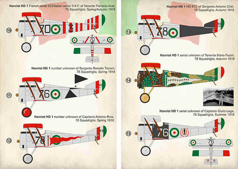 プリントスケール 72-360 1/72 WWI イタリア空軍エース Part3