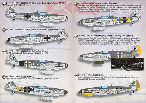 プリントスケール 72-406 1/72 メッサーシュミット Bf-109 G-14 後期型