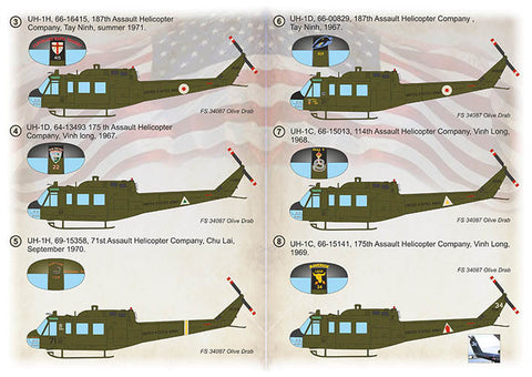 プリントスケール 72-418 1/72 UH-1 ベトナム戦争