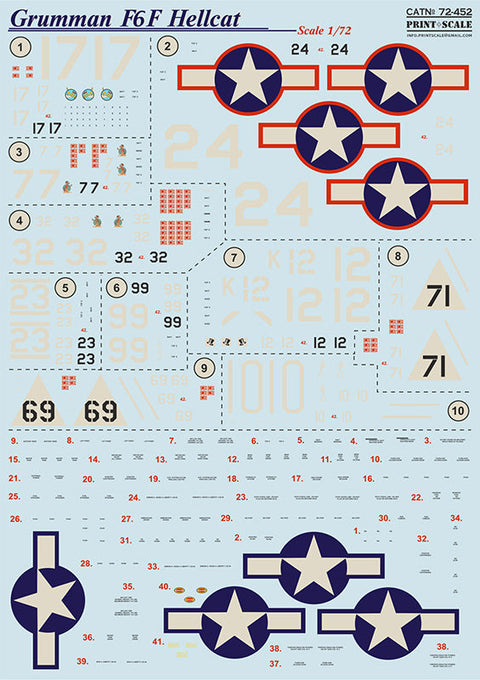 プリントスケール 72-452 1/72 グラマン F6F ヘルキャット