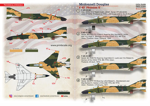 プリントスケール 1/72 72-456 マクドネル・ダグラス F-4D ファントム II