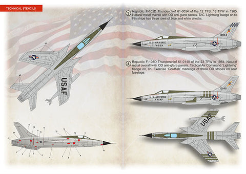 プリントスケール 1/72 72-462 リパブリック F-105 サンダーチーフ パート3