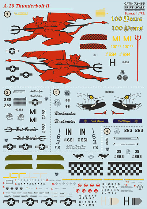 プリントスケール 72-465 1/72 A-10 サンダーボルト II Part 3
