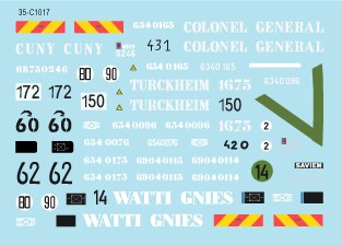スターデカール 35-C1017 1/35 フランス訓練センター敵国役(アグレッサー部隊) AMX-30 B2, AMX-30 B2 ブレンヌス・VAB 4x4