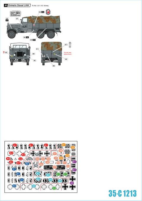 スターデカール 35-C1213 1/35 WWII ドイツ ノルウェーとフィンランドに進駐したドイツ戦車 #1