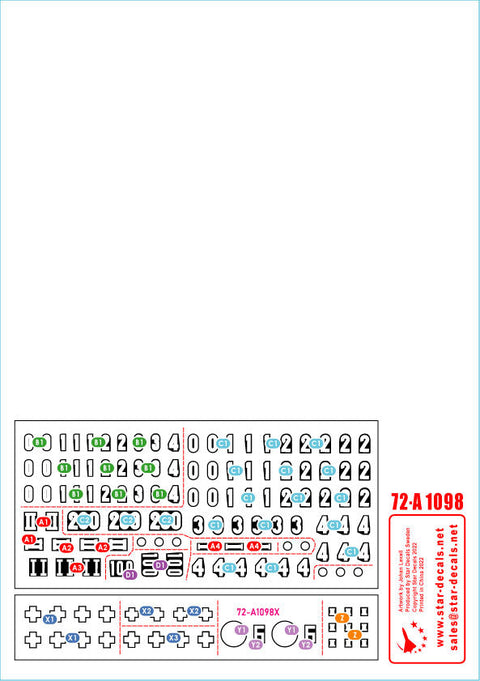 スターデカール 72-A1098 1/72 WWII ドイツタイガーI 第503重戦車大隊#2 1942-43 極初期型 初期型 中期型