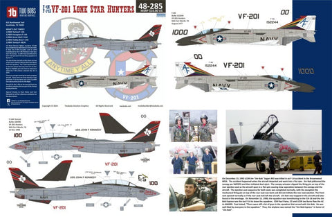 トゥーボブス 48-285 1/48 F-4N/F-14 VF-201 ローンスターハンター