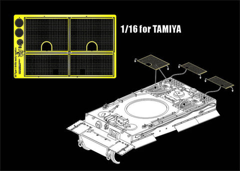 ボイジャーモデル PE16016 1/16 WWIIドイツ タイガーI 初期型 機関室グリルメッシュセット(タミヤ用)