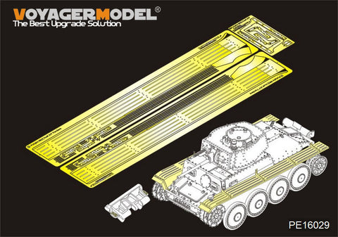 ボイジャーモデル PE16029 1/16 WWII ドイツ陸軍 38(t)戦車E/F型 フェンダー トラックキャスティングナンバー付( パンダホビー 16001用)