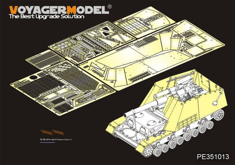 ボイジャーモデル PE351013 1/35 WWII ドイツ陸軍 Sd.Kfz.165 フンメル 装甲板/フェンダーセット(タミヤ 35367用)