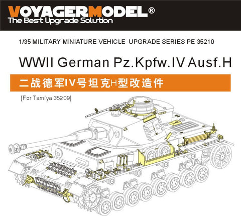 ボイジャーモデル PE35210 1/35 WWIIドイツ IV号戦車H型 エッチングセット(タミヤ35209用)