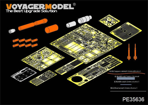ボイジャーモデル PE35636 1/35 現用ドイツ レオパルト1A4 エッチングセット(モンモデルTS-007用)