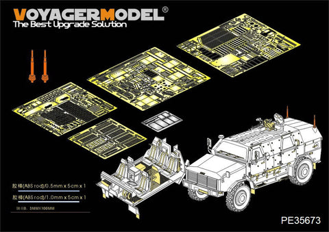 ボイジャーモデル PE35673 1/35 現用ドイツ ATF ディンゴ2 GE A2 PatSi エッチングセット(レベル03233用)