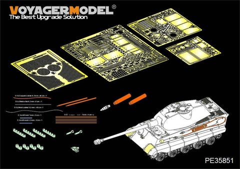 ボイジャーモデル PE35851 1/35 WWIIドイツ キングタイガー ポルシェ砲塔)エッチングセット(タコム用)