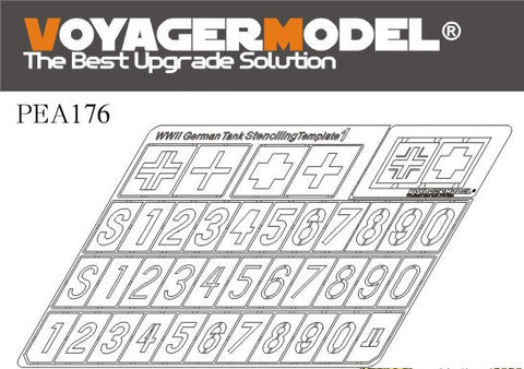 ボイジャーモデル PEA176 1/35 WWIIドイツ戦車 ステンシル テンプレート 1 (汎用)