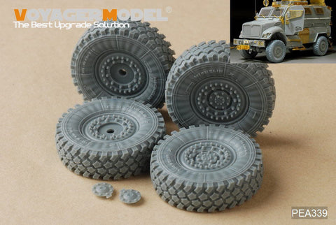 ボイジャーモデル PEA339 1/35 現用アメリカ 4X4 MRAP マックスプロ レジンタイヤセット(キネティックK61011用)