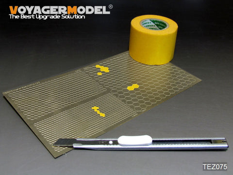 ボイジャーモデル TEZ075 1/35 マスキングテープ カッティングジグ 5 六角形
