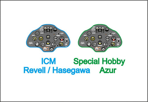 ヤフーモデル YMA3232 1/32 I-16 後期型 計器盤 (ICM / スペシャルホビー)