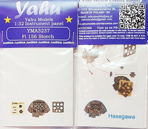 ヤフーモデル YMA3237 1/32 フェゼラーFi156シュトルヒ 計器盤 (ハセガワ用)