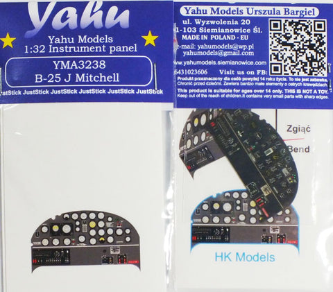 ヤフーモデル YMA3238 1/32 B-25 J型 計器盤 (HKモデル用)
