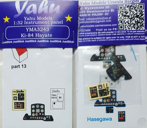 ヤフーモデル YMA3243 1/32 Ki-84(キ-84)計器盤 (ハセガワ用)