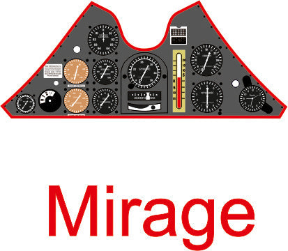 ヤフーモデル YMA4801 1/48 P.11 c 計器盤 (Mirage用)