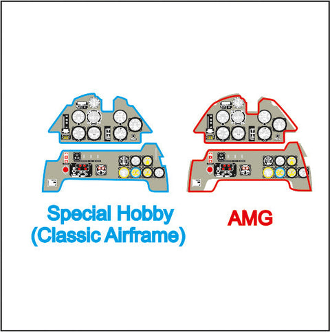 ヤフーモデル YMA4846 1/48 メッサーシュミットMe-109 B 計器盤 (スペシャルホビー / クラシックエアフレーム用)