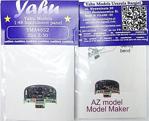 ヤフーモデル YMA4852 1/48 ズリン Z-50 計器盤 (AZ モデル/Model Maker用)