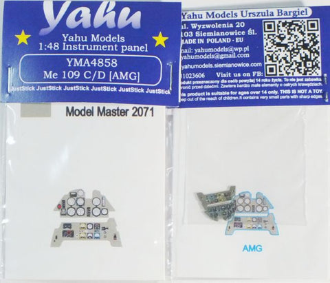 ヤフーモデル YMA4858 1/48 メッサーシュミット Me-109 C-D 計器盤 (AMG用)