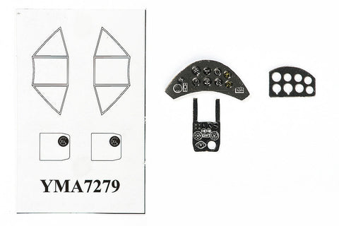 ヤフーモデル YMA7279 1/72 P-26 ピーシューター 計器盤 (パブラ / AZ モデル用)